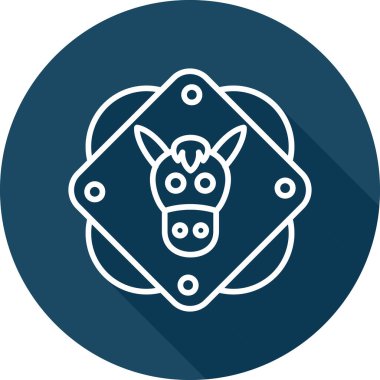 At hayvan simgesi, vektör illüstrasyonu 