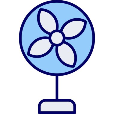 air fan simgesi, vektör illüstrasyonu basit tasarım