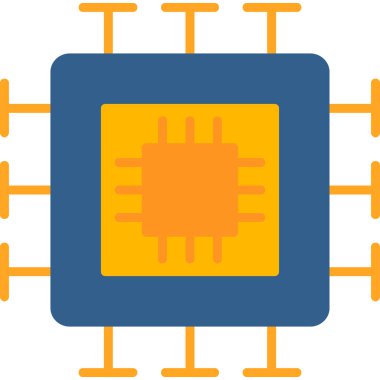 İşlemci. Web simgesi basit tasarım 