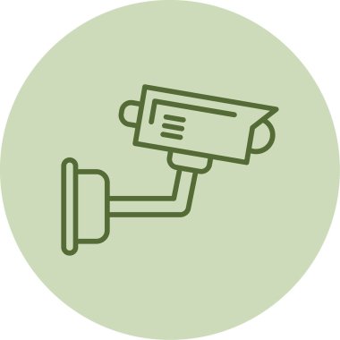 Bir CCTV kamerasının vektör simgesi, illüstrasyon  
