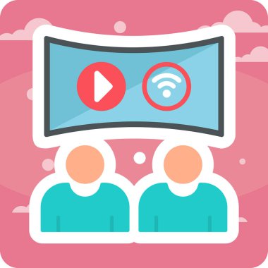 canlı yayın simgesi, vektör illüstrasyonu basit tasarım