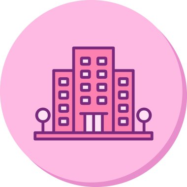 Office Building web simgesi, vektör illüstrasyonu