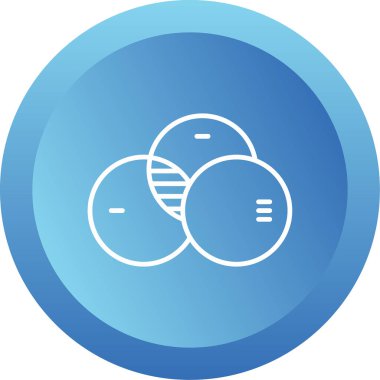 Venn Diyagram Web simgesi vektör çizimi