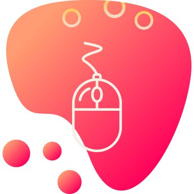 Fare tıklama simgesi. Basit resimleme