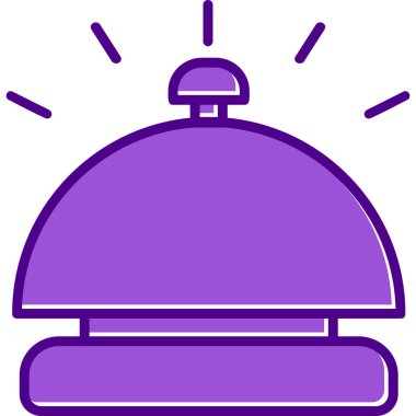 Desk Bell modern simgesinin vektör çizimi            