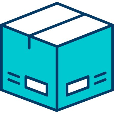 Paket, dağıtım simgesi vektör illüstrasyonu 