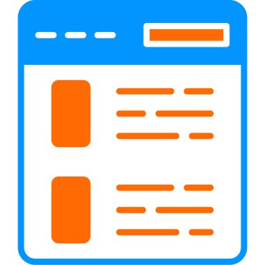 Tarayıcı Kontrol Listesi web simgesi, vektör illüstrasyonu