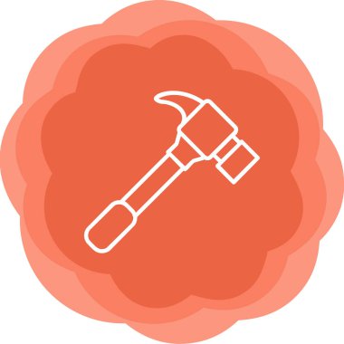 Çekiç ağı simgesi, basit vektör illüstrasyonu 