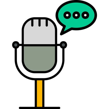 sohbet Podcast vektör illüstrasyonu
