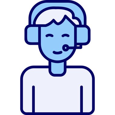 çağrı merkezi operatör simgesi illüstrasyonu 