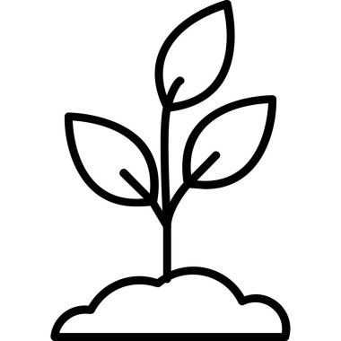 Bitki. Web simgesi basit illüstrasyon 