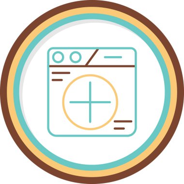 Sekme web simgesi vektör illüstrasyonu