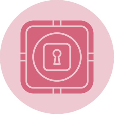 kilit düz simge vektör çizim