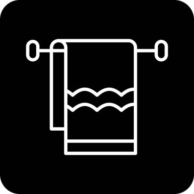 Havlu ağ simgesi, vektör illüstrasyonu 