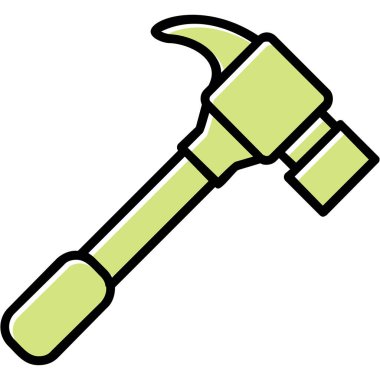 Çekiç ağı simgesi, basit vektör illüstrasyonu 