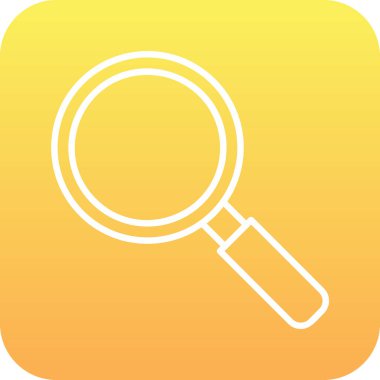 Büyütme cam simgesi, vektör illüstrasyonu 