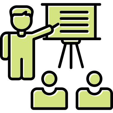 personel eğitim simgesi, vektör illüstrasyonu basit tasarım