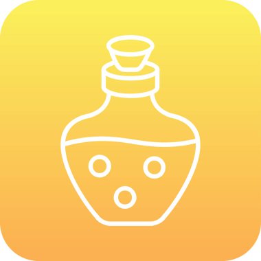 İksir ağı simgesi, vektör illüstrasyonu