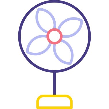 air fan simgesi, vektör illüstrasyonu basit tasarım