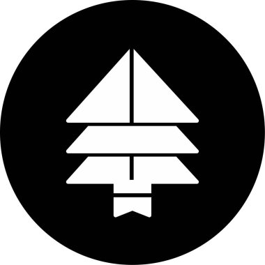 Köknar ağacı. Web simgesi basit illüstrasyon 