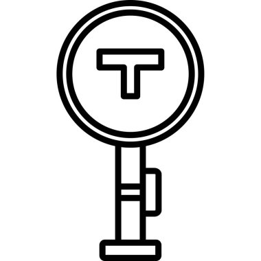 Yol tabelası. Web simgesi basit illüstrasyon