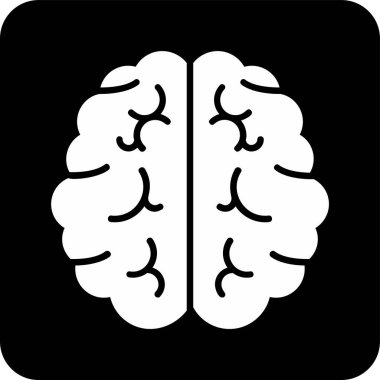 Beyin. Web simgesi basit illüstrasyon 