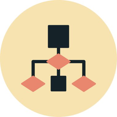 Akış Çizelgesi simgesi, vektör illüstrasyonu             