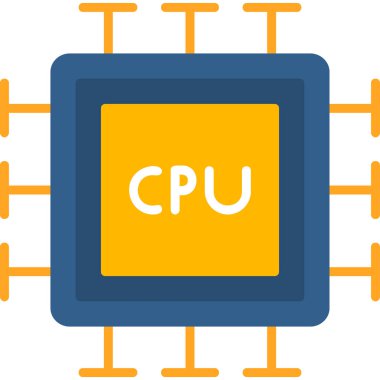 cpu icon, vector illustration simple design