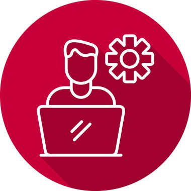 Yazılım Geliştirici Web simgesi vektör çizimi