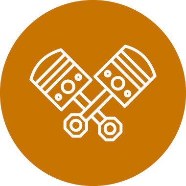 Pistons simgesi, vektör illüstrasyonu basit tasarım