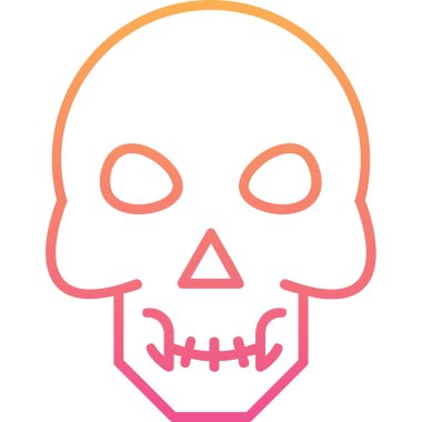 Kafatası. Web simgesi basit illüstrasyon