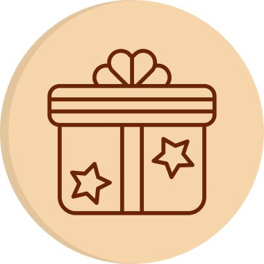 Hediye. Web simgesi basit illüstrasyon 