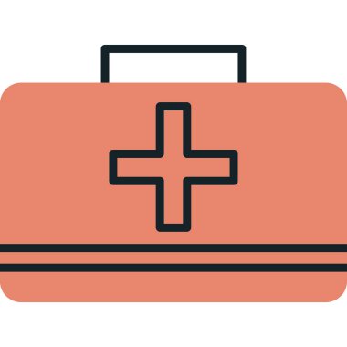 İlk yardım çantası vektör çizim 