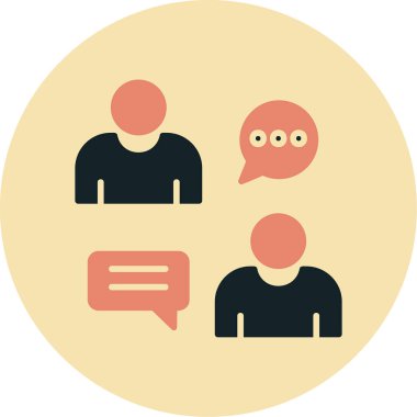 sohbet simgesi, vektör illüstrasyonu basit tasarım