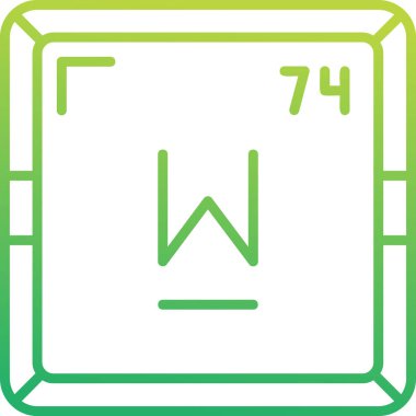 Periyodik tablo simgesinin Tungsten kimyasal ögesi