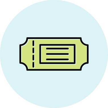 Bilet web simgesi, vektör çizim