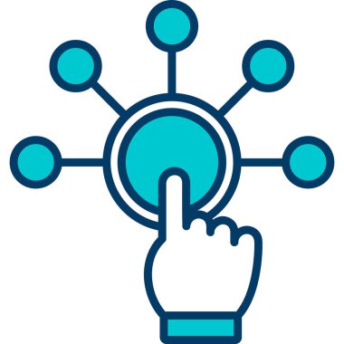 Etkileşimli web simgesi vektör illüstrasyonu