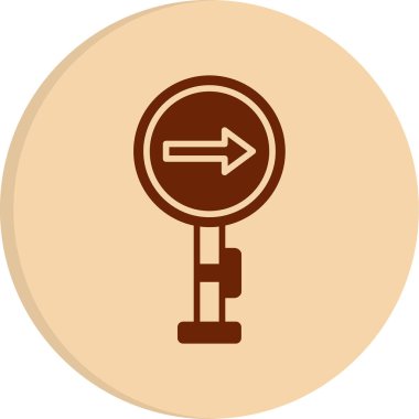 Yol Yok web simgesi vektör illüstrasyonu