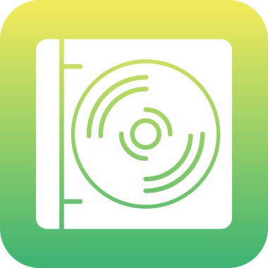 CD mi? Web simgesi basit illüstrasyon                