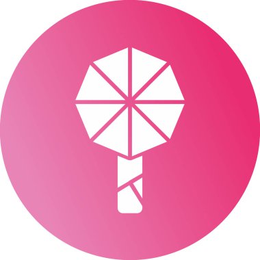 Şeker lolipop simgesi, vektör illüstrasyonu