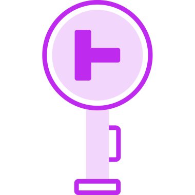 T Junction simgesi vektör illüstrasyonu      