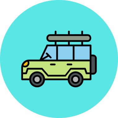 Safari cipi. Web simgesi basit illüstrasyon 