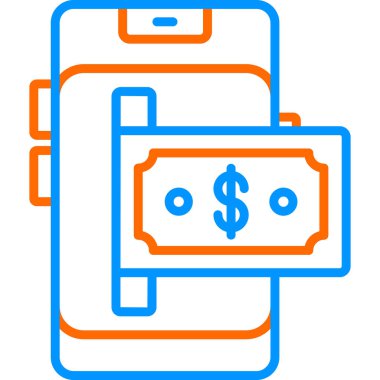 Çevrimiçi Bankacılık simgesinin vektör illüstrasyonu 