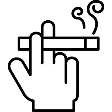 tüten sigara ikonu tüttürüyor.