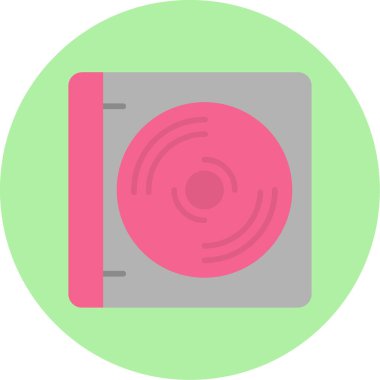 CD mi? Web simgesi basit illüstrasyon                