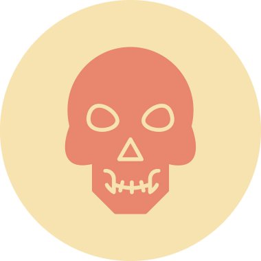 Kafatası. Web simgesi basit illüstrasyon