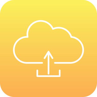 Bulut simge vektör çizim upload          