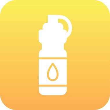 Su şişesi. Web simgesi basit illüstrasyon