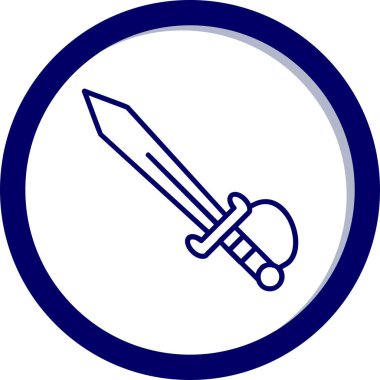 kılıç simgesi, vektör illüstrasyonu basit tasarım