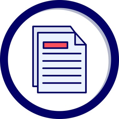 Belge. Web simgesi basit illüstrasyon